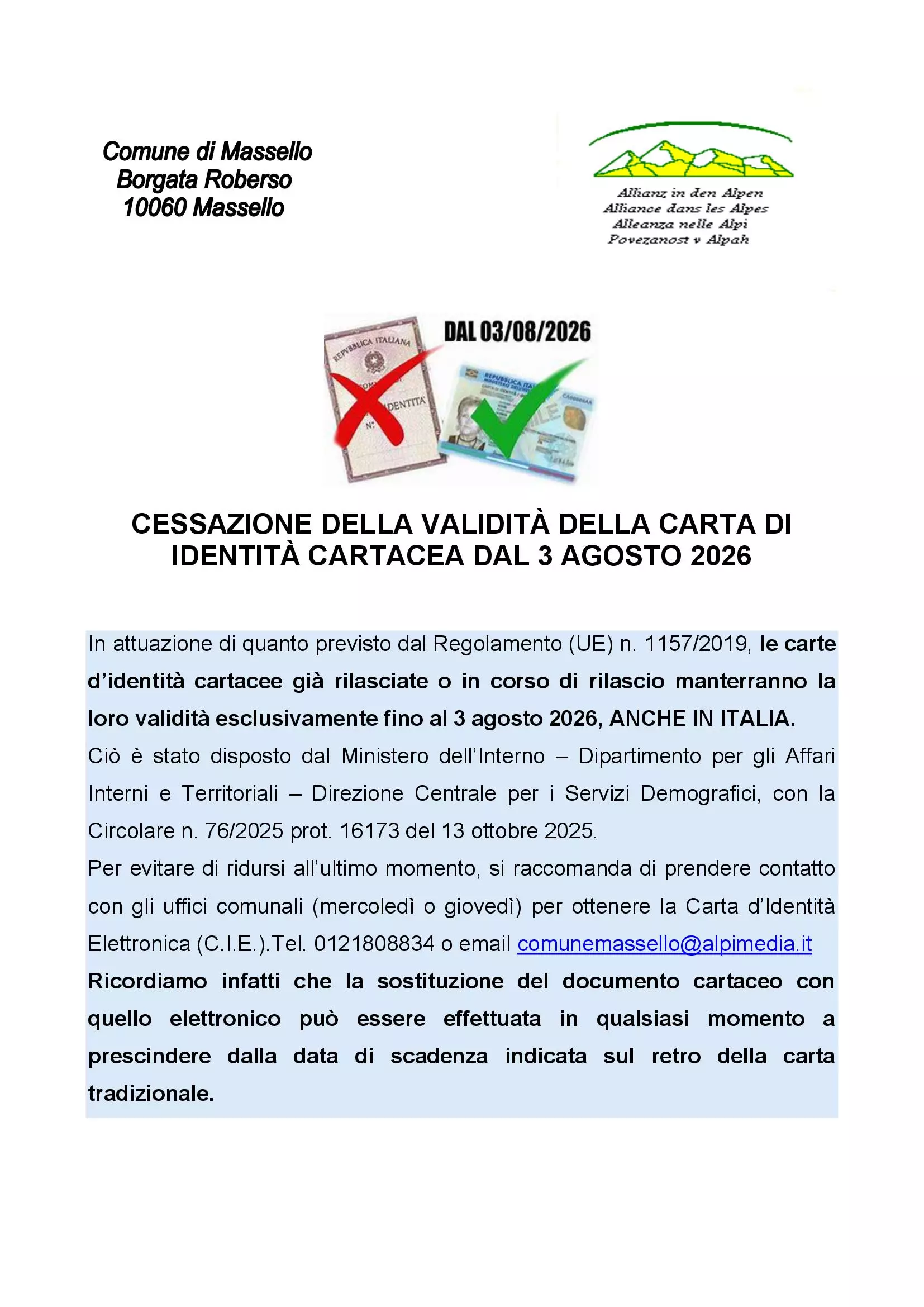 Avviso CIE agosto 2026