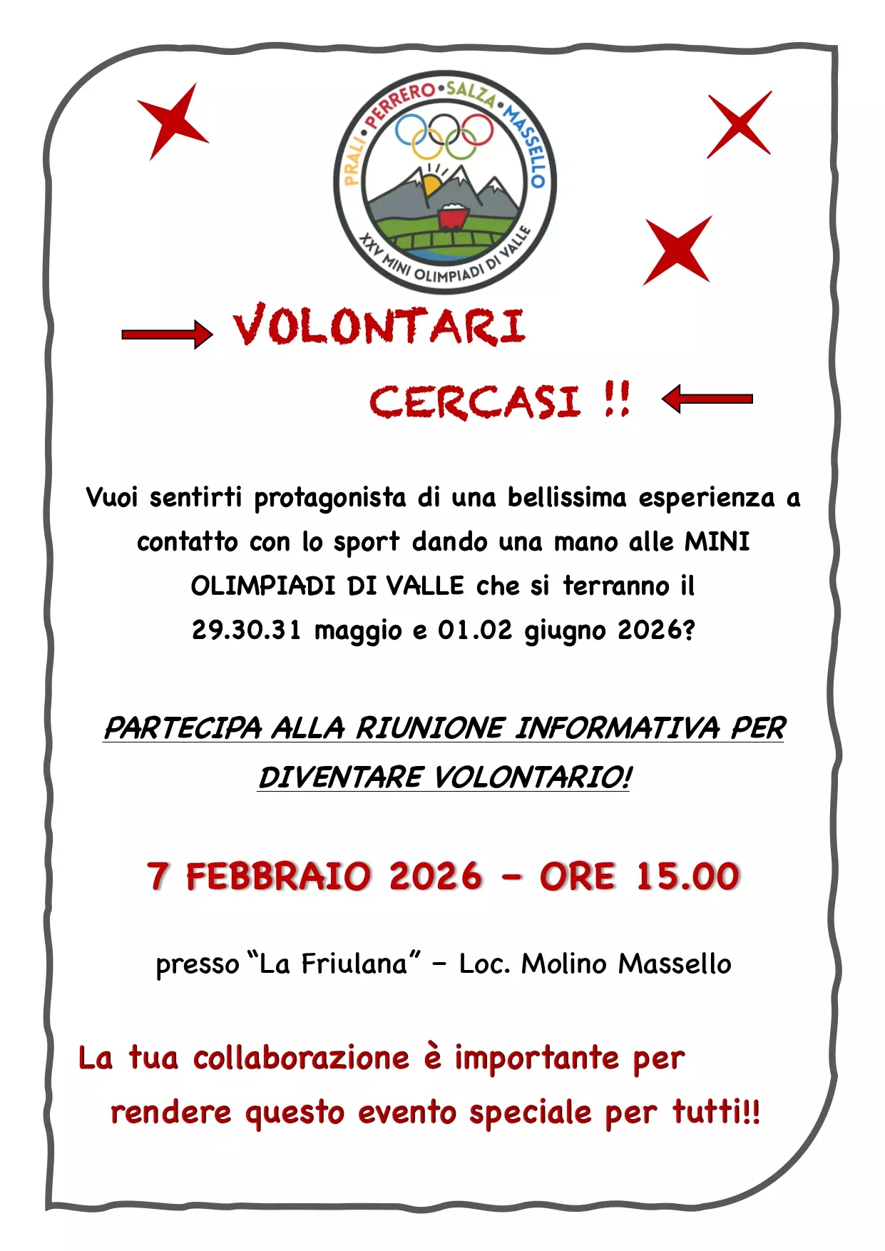 Riunione volontari 7 febbraio 26